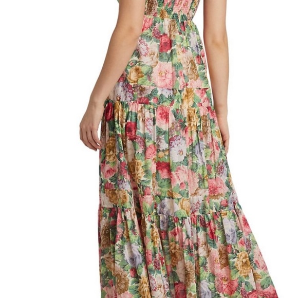 Zimmermann Pink and Green Ruffled Tiered Sundress - Picture 3 of 9